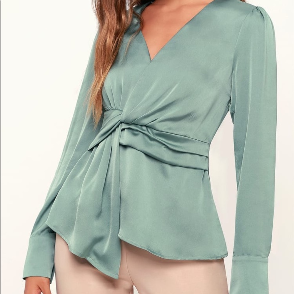 Lulus Green Blouse